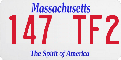 MA license plate 147TF2