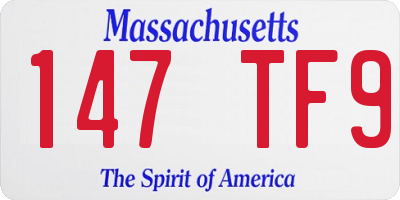 MA license plate 147TF9