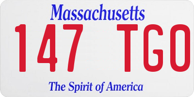 MA license plate 147TG0