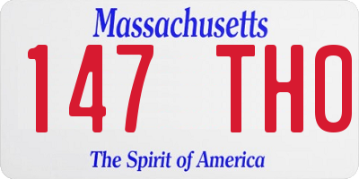 MA license plate 147TH0