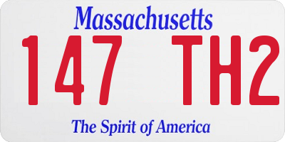 MA license plate 147TH2