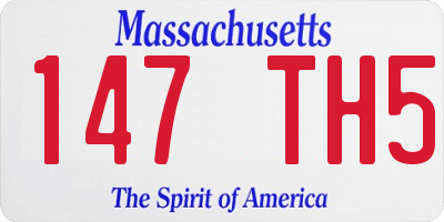 MA license plate 147TH5