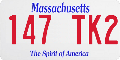 MA license plate 147TK2