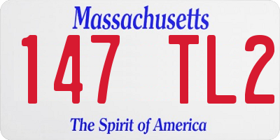 MA license plate 147TL2