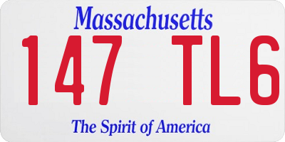 MA license plate 147TL6