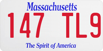 MA license plate 147TL9