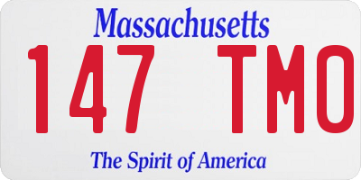 MA license plate 147TM0