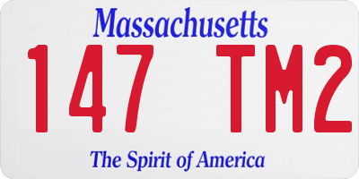 MA license plate 147TM2