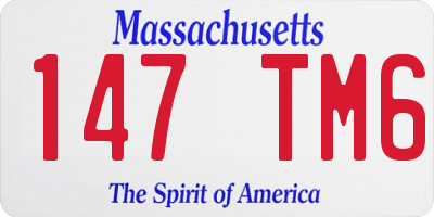 MA license plate 147TM6