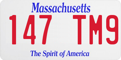 MA license plate 147TM9