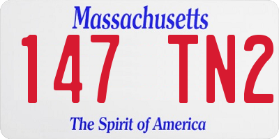 MA license plate 147TN2