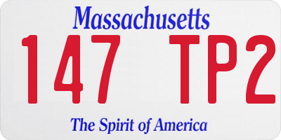 MA license plate 147TP2