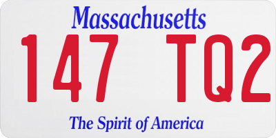 MA license plate 147TQ2