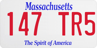 MA license plate 147TR5