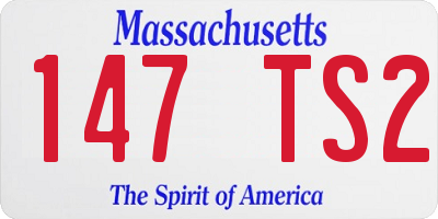 MA license plate 147TS2