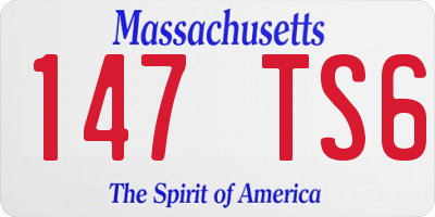 MA license plate 147TS6