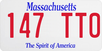 MA license plate 147TT0