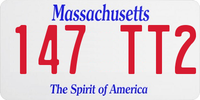 MA license plate 147TT2