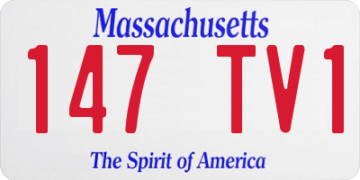 MA license plate 147TV1