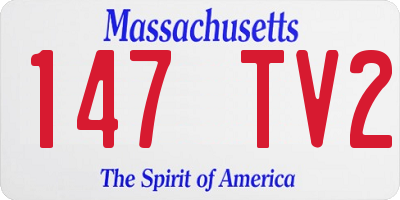 MA license plate 147TV2