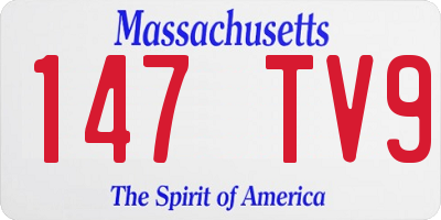 MA license plate 147TV9
