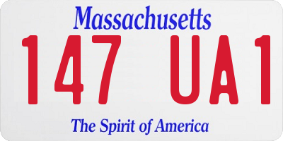 MA license plate 147UA1