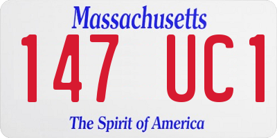 MA license plate 147UC1
