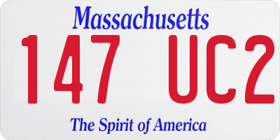 MA license plate 147UC2