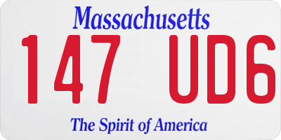 MA license plate 147UD6