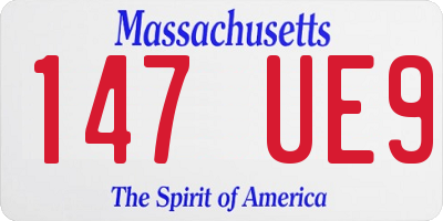 MA license plate 147UE9
