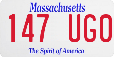 MA license plate 147UG0