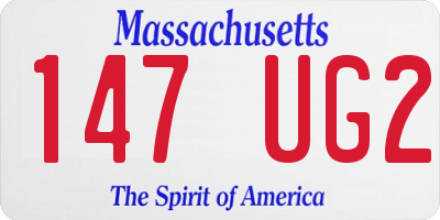 MA license plate 147UG2