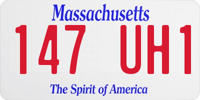 MA license plate 147UH1