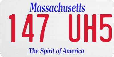 MA license plate 147UH5