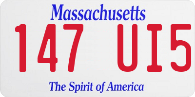 MA license plate 147UI5