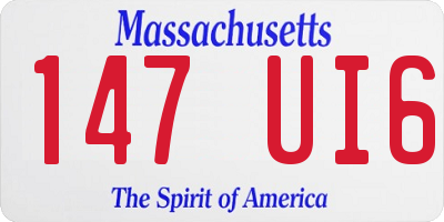 MA license plate 147UI6
