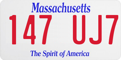 MA license plate 147UJ7