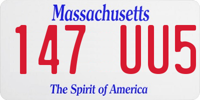 MA license plate 147UU5