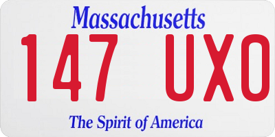 MA license plate 147UX0