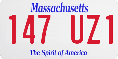 MA license plate 147UZ1