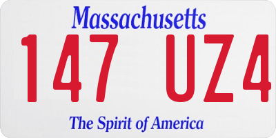 MA license plate 147UZ4