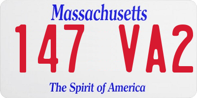 MA license plate 147VA2