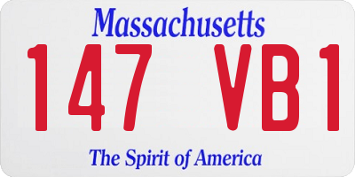 MA license plate 147VB1