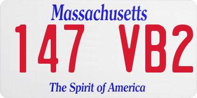 MA license plate 147VB2