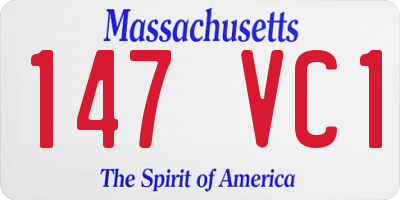MA license plate 147VC1
