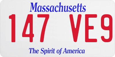MA license plate 147VE9
