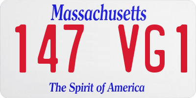MA license plate 147VG1
