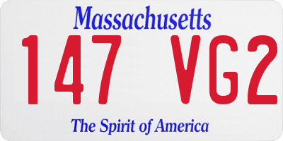 MA license plate 147VG2
