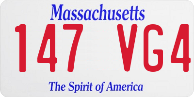 MA license plate 147VG4