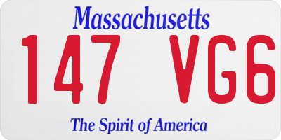 MA license plate 147VG6